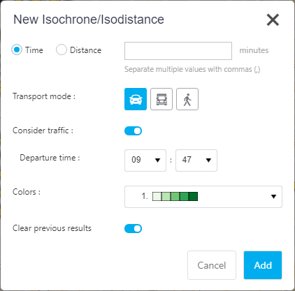 isochrone-dialogue-window