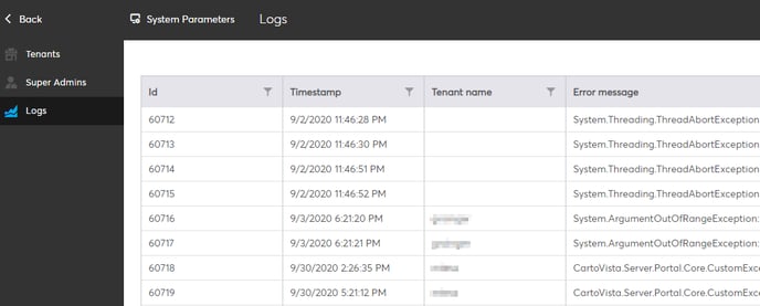 tenant-logs